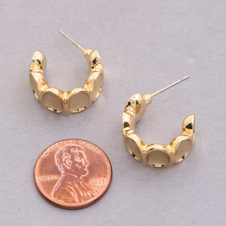 Joia Sodajo Oval Link Gold Dipped Earrings