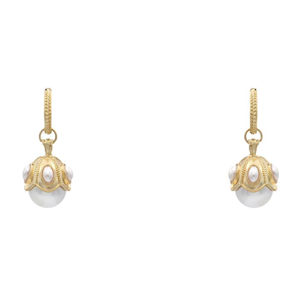 Joia Vintage Pearl Bead Drop Earrings
