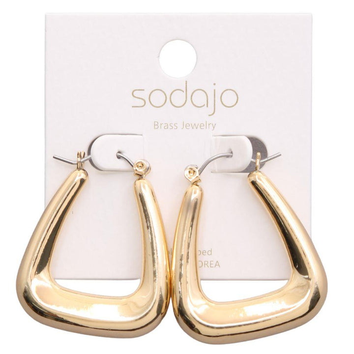 Joia Sodajo Triangle Shape Gold Dipped Earring