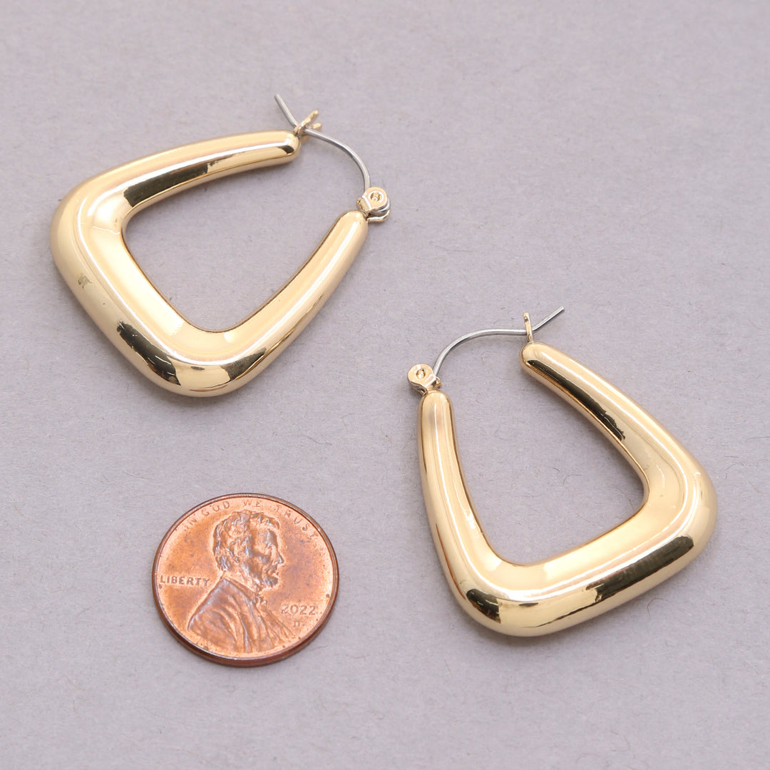 Joia Sodajo Triangle Shape Gold Dipped Earring