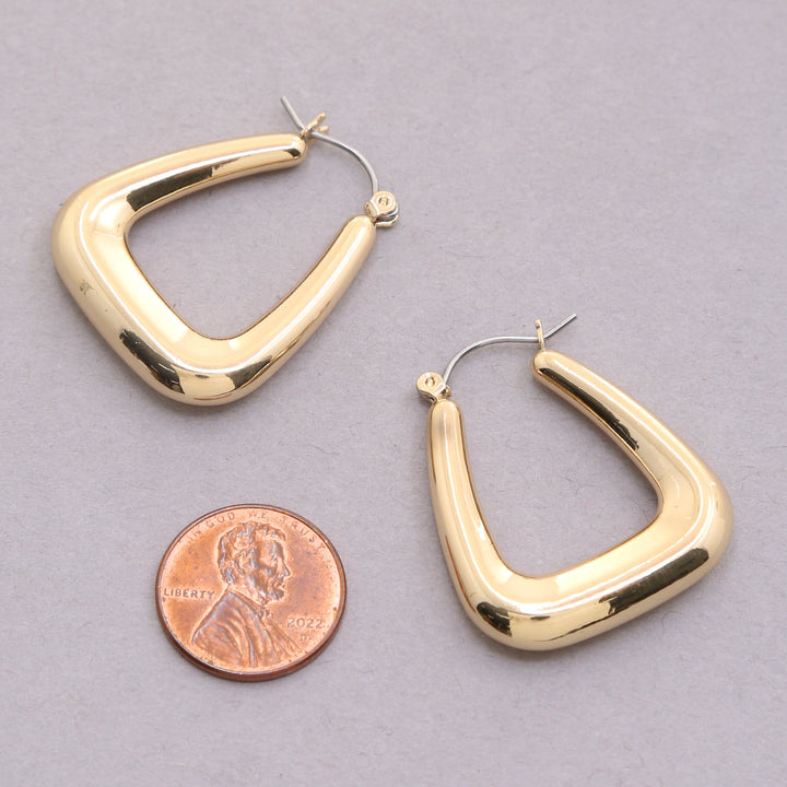 Joia Sodajo Triangle Shape Gold Dipped Earring