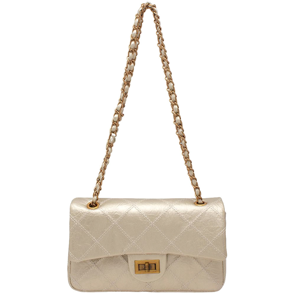 Joia Quilted Twist Lock Crossbody Bag
