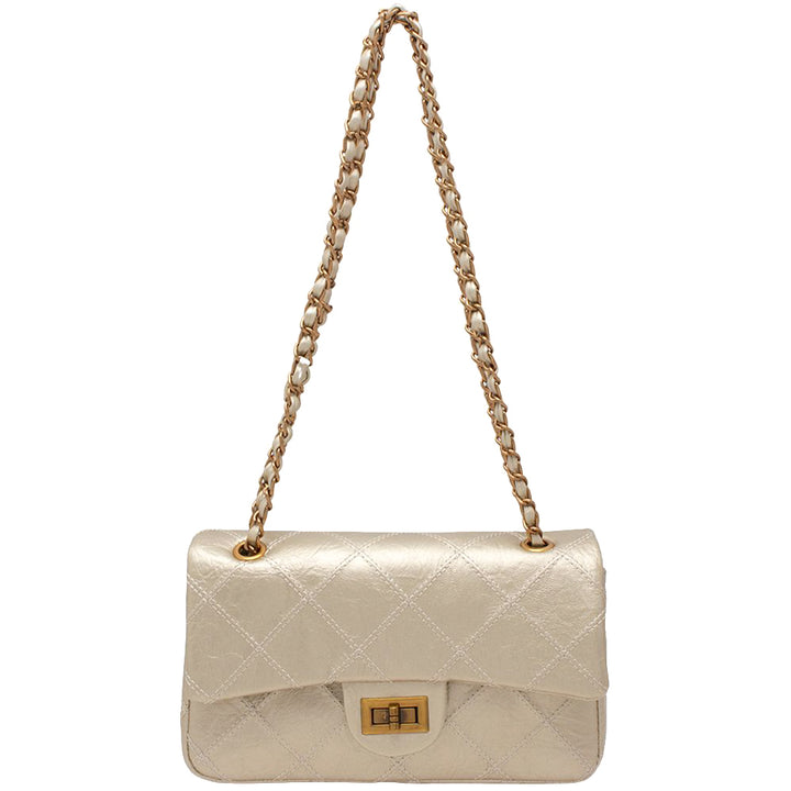 Joia Quilted Twist Lock Crossbody Bag