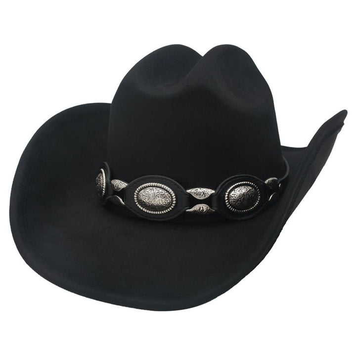 Joia Concho Link Banded Microsuede Cowboy Hat