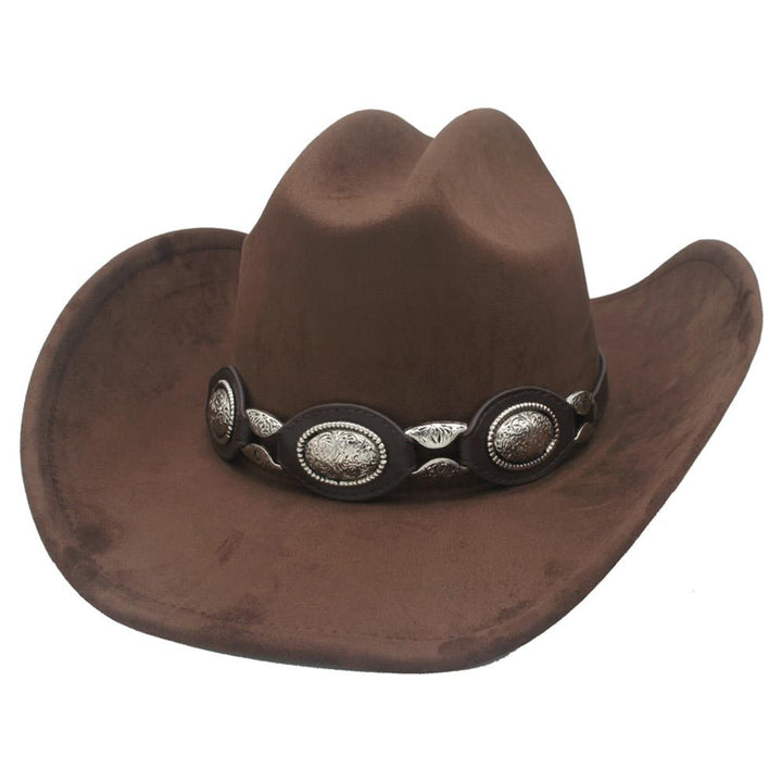 Joia Concho Link Banded Microsuede Cowboy Hat