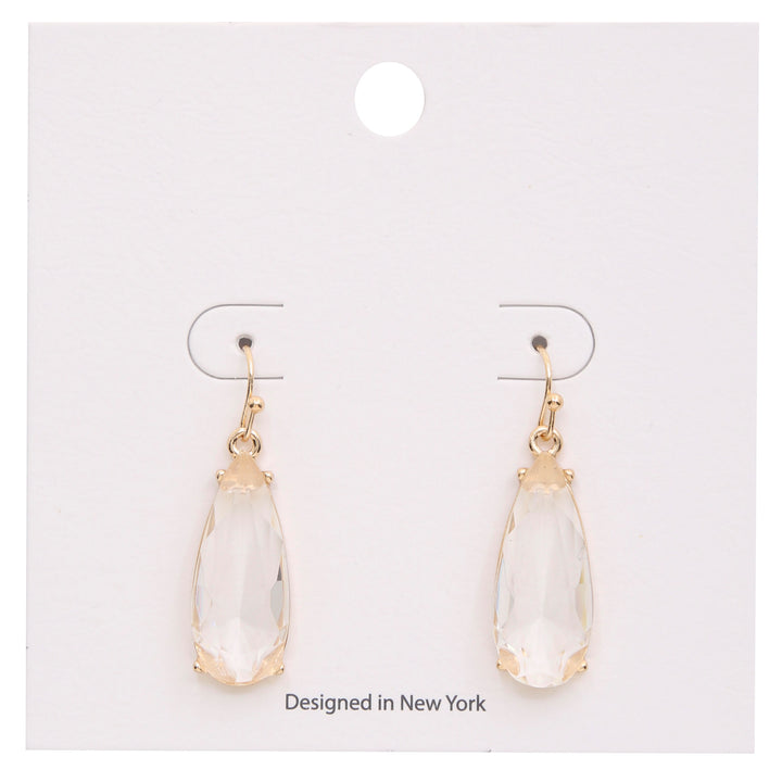 Joia Long Teardrop Crystal Dangle Earrings