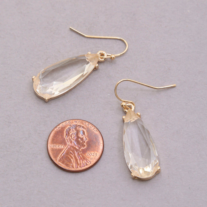 Joia Long Teardrop Crystal Dangle Earrings