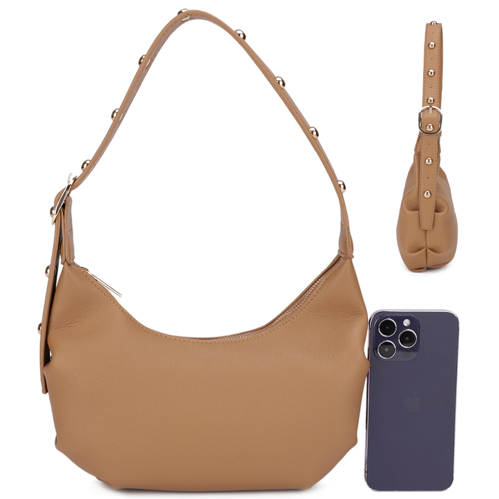 Joia Curve Stud Shoulder Bag