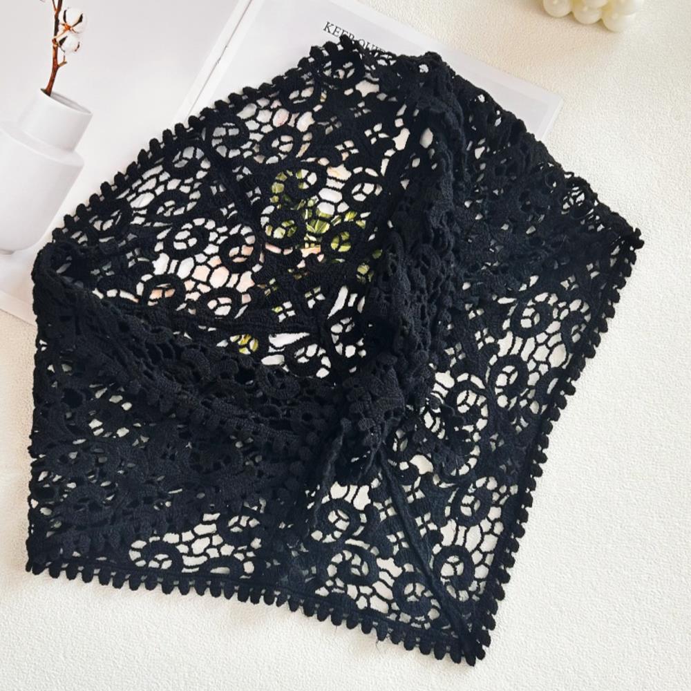 Joia Crochet Embroidered Bandana Shawl