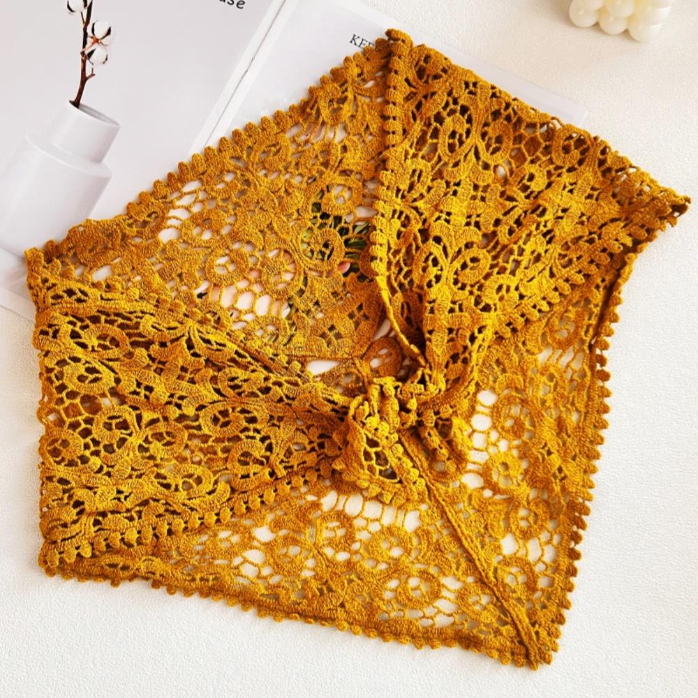 Joia Crochet Embroidered Bandana Shawl