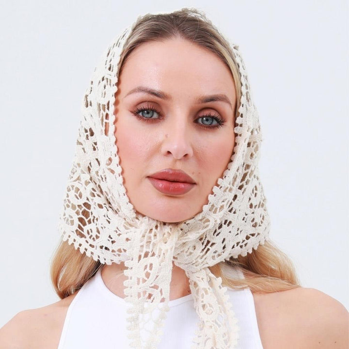 Joia Crochet Embroidered Bandana Shawl