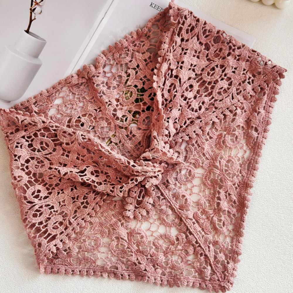 Joia Crochet Embroidered Bandana Shawl