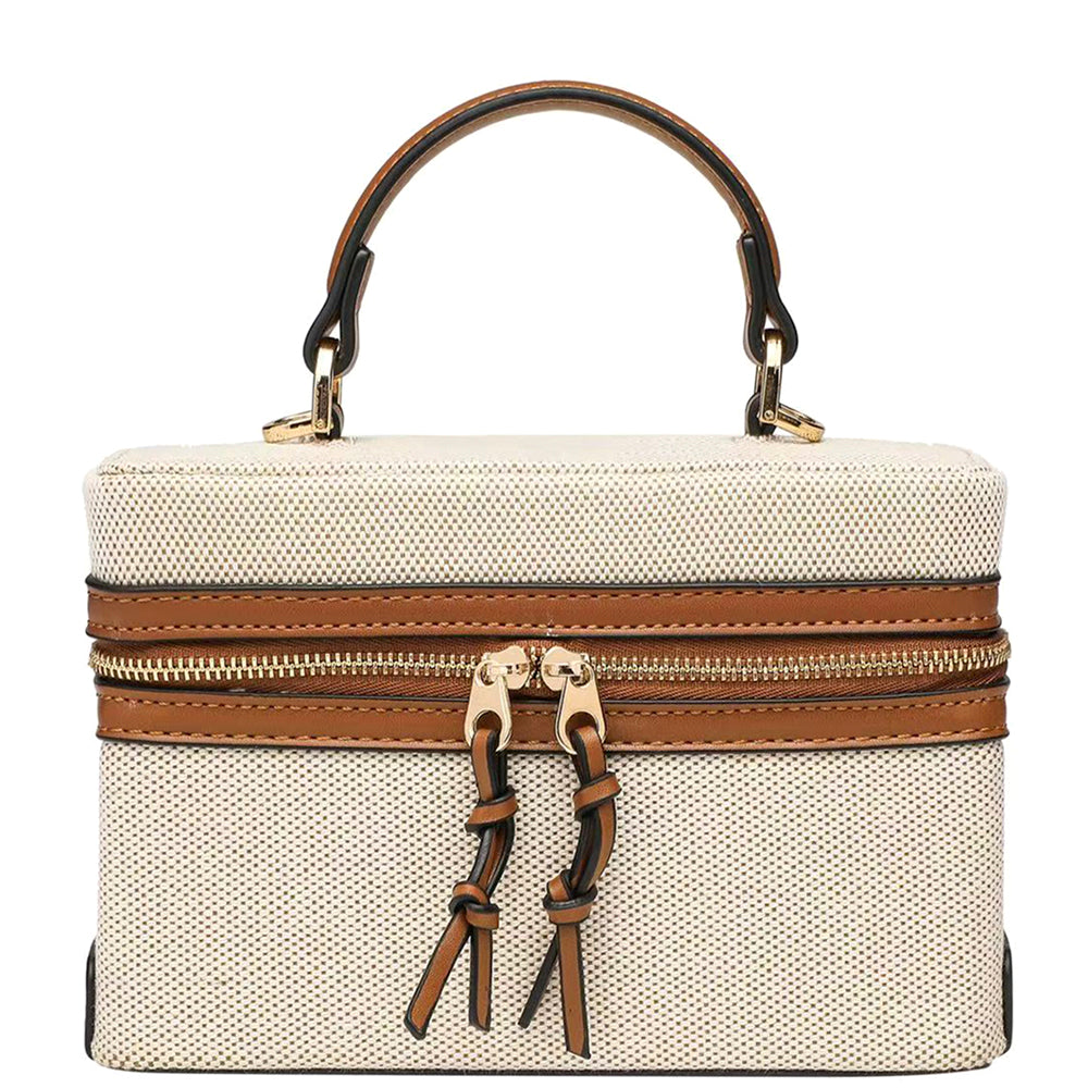Joia Modern Zipper Handle Satchel Bag