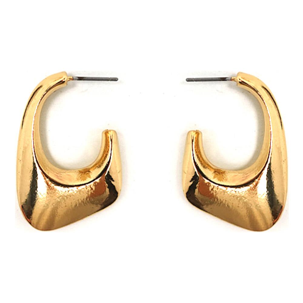 Joia Sculpted Gold Hoop Earrings