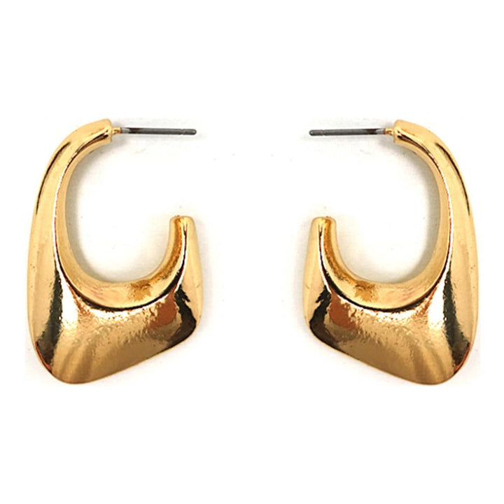 Joia Sculpted Gold Hoop Earrings