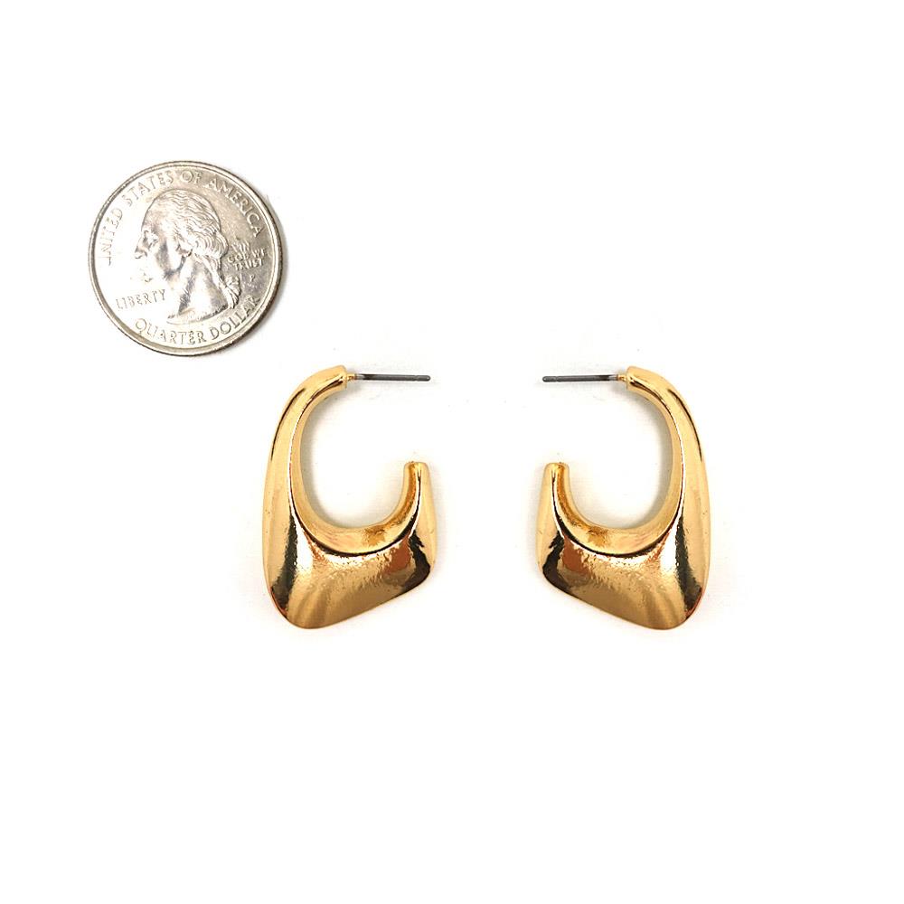 Joia Sculpted Gold Hoop Earrings