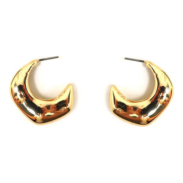 Joia Metal Post Hoop Earrings
