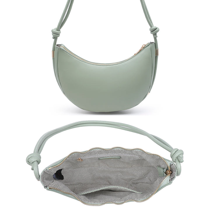 Joia Urban Expressions Curved Smooth Zippered Shoulder Bag