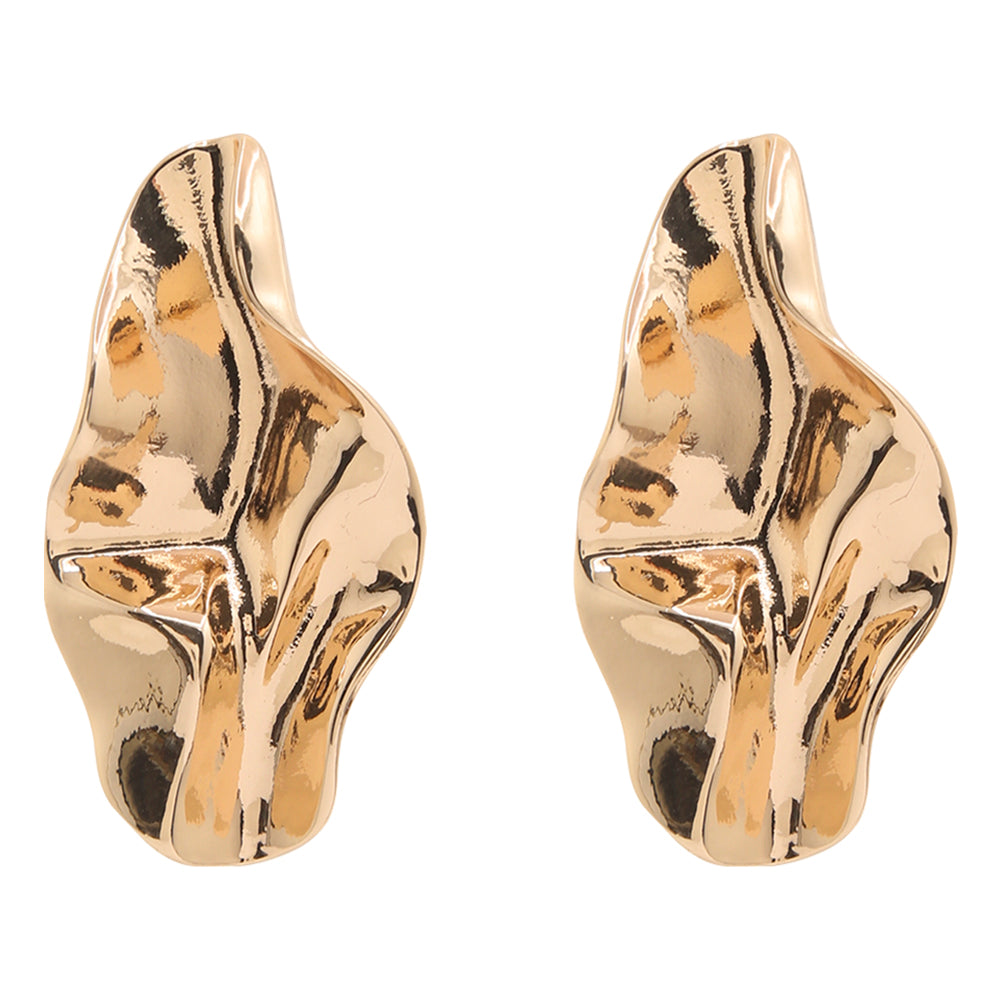 Joia Folded Twist Statement Earrings