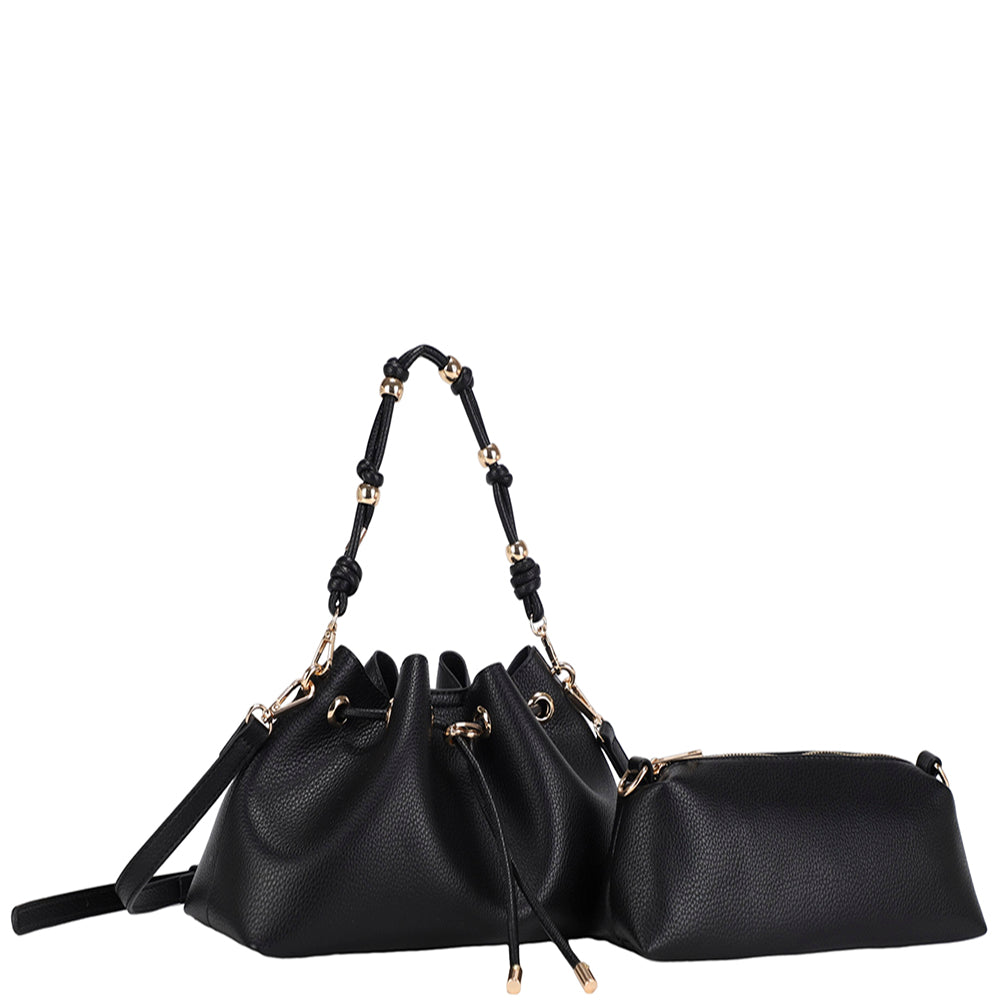 Joia 2 in 1 Drawstring Satchel with Pouch Set