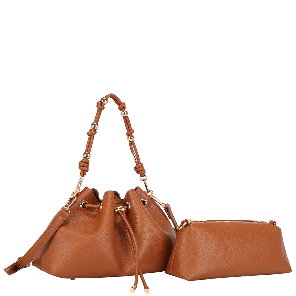 Joia 2 in 1 Drawstring Satchel with Pouch Set
