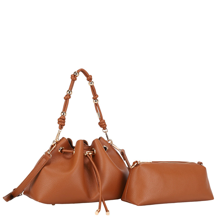 Joia 2 in 1 Drawstring Satchel with Pouch Set