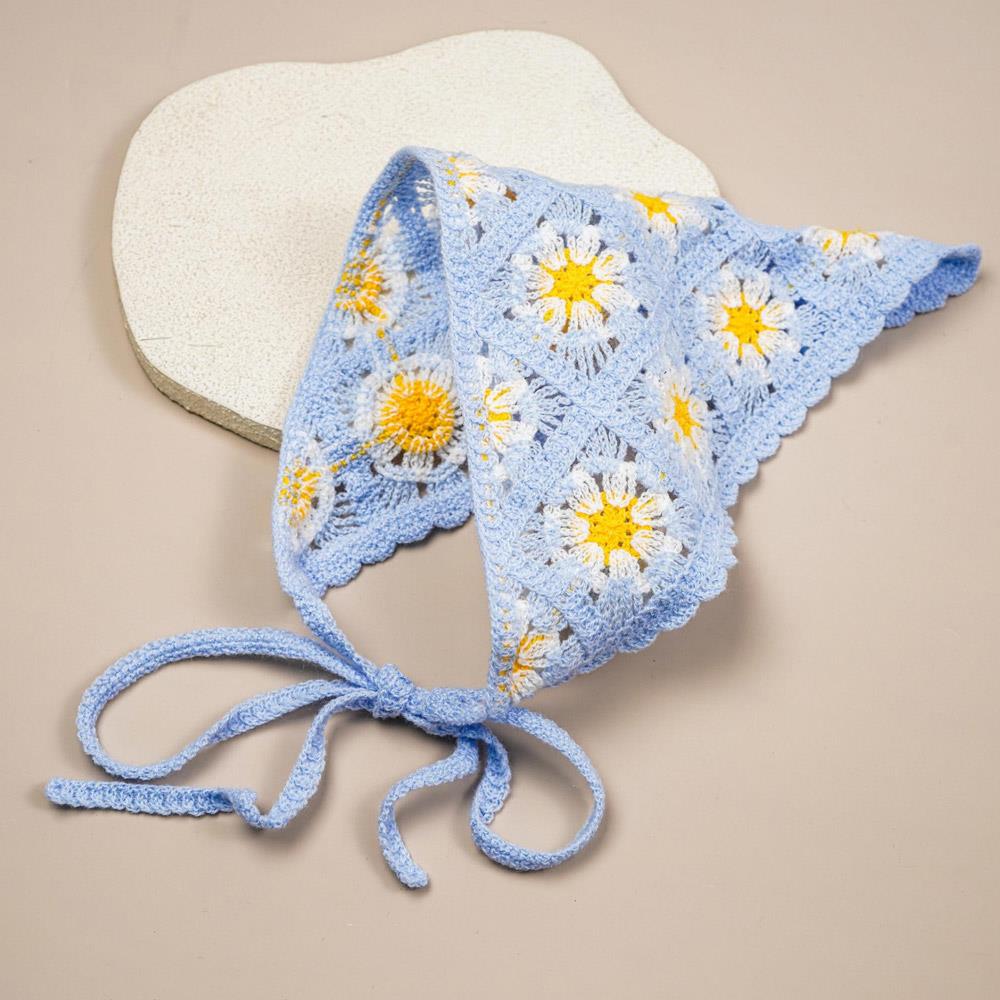 Joia Daisy Crochet Head Scarf