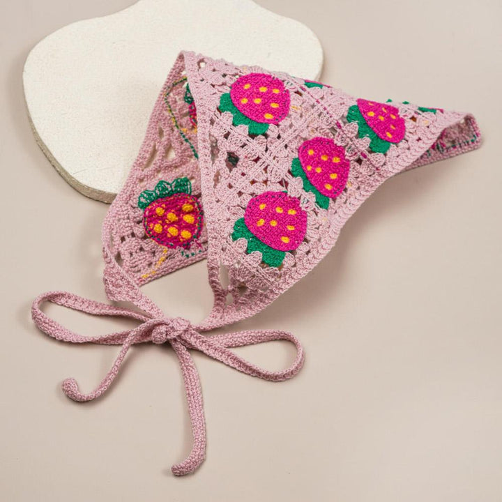 Joia Strawberry Crochet Head Scarf
