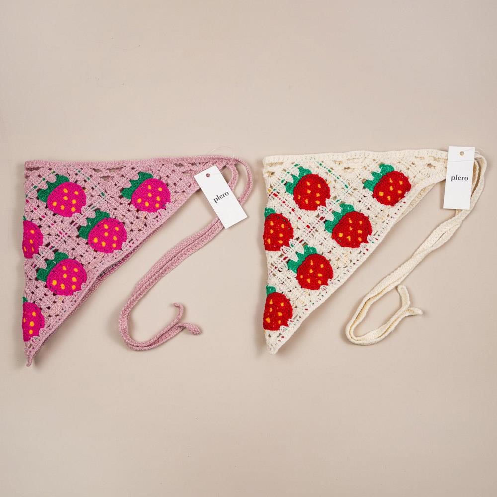Joia Strawberry Crochet Head Scarf