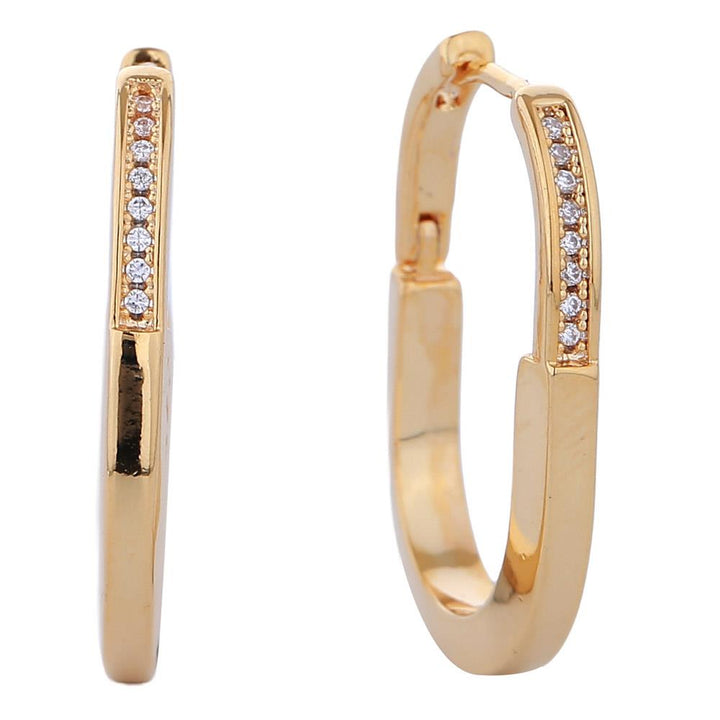 Joia 14K Gold Pavé Huggie Hoop Earrings