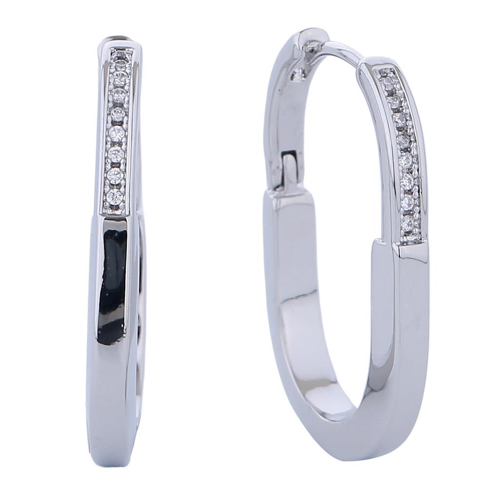 Joia 14K Gold Pavé Huggie Hoop Earrings