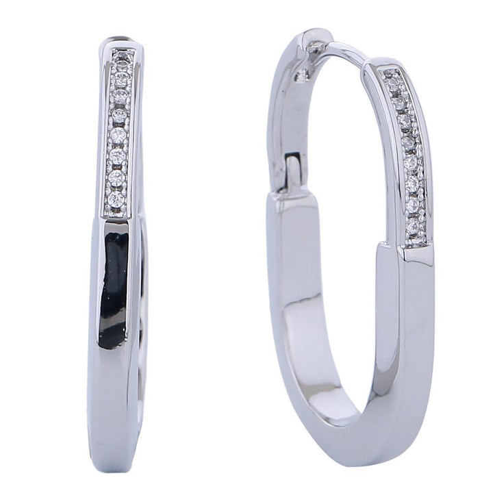 Joia 14K Gold Pavé Huggie Hoop Earrings