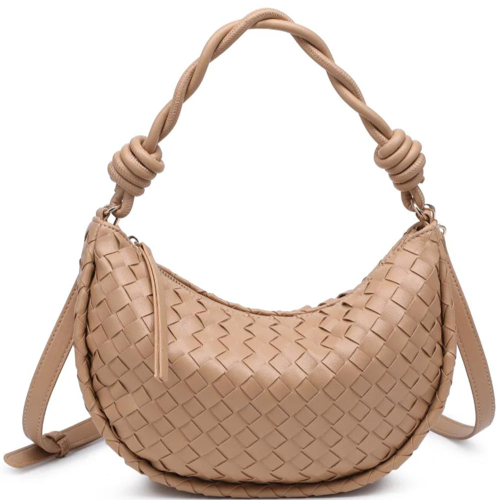 Joia Urban Expressions Woven Braided Violet Shoulder Hobo Bag