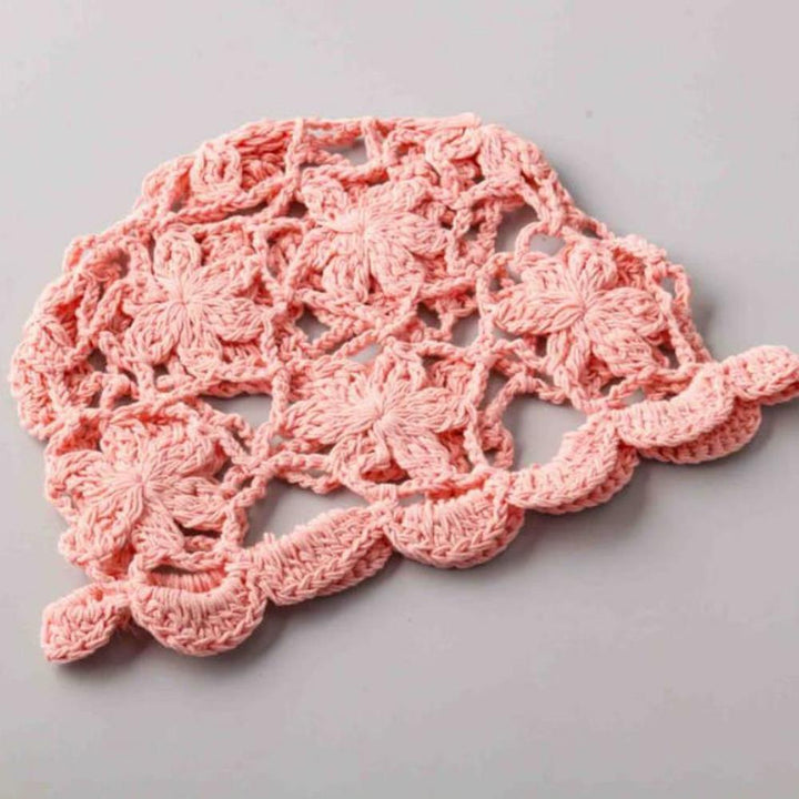 Joia Floral Crochet Headpiece Beanie