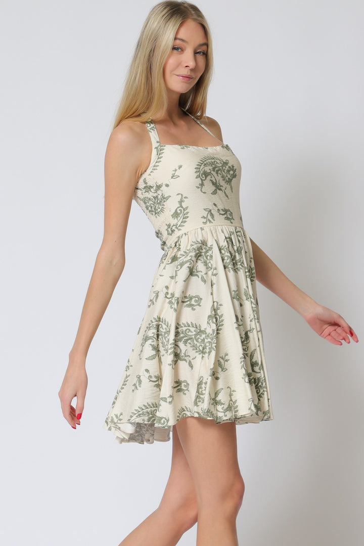 Aakaa Adjustable Strap Mini Dress