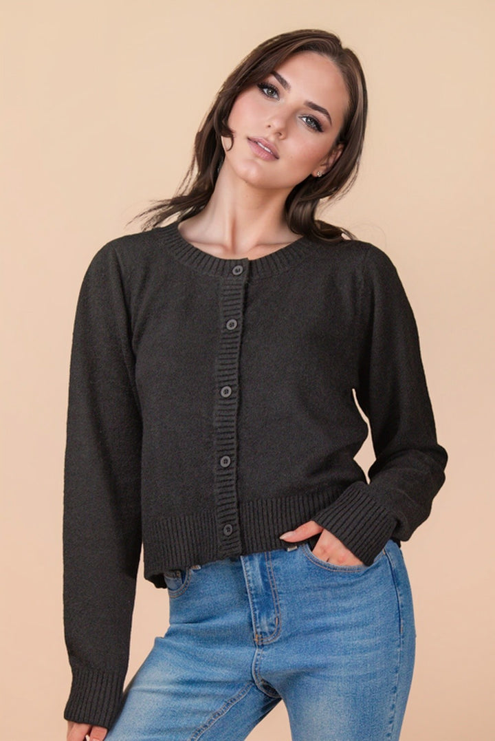 Very J Soft Knit Sweater Cardigan