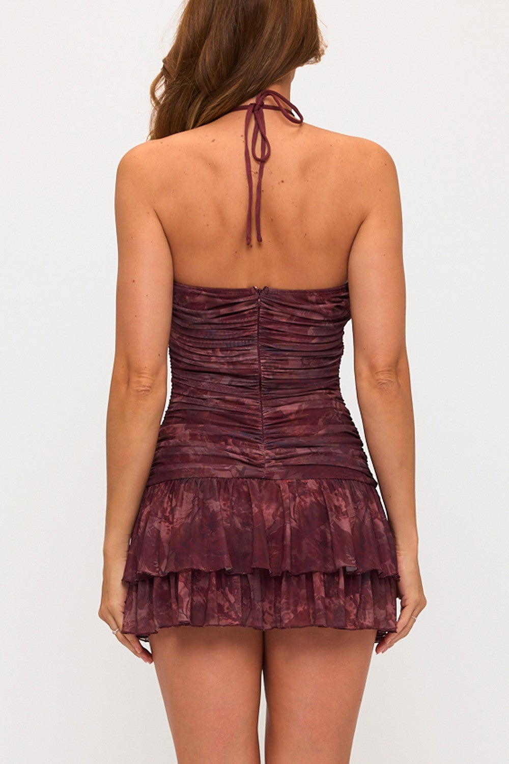Lovely Day The Sequin Cutout Halter Mini Dress