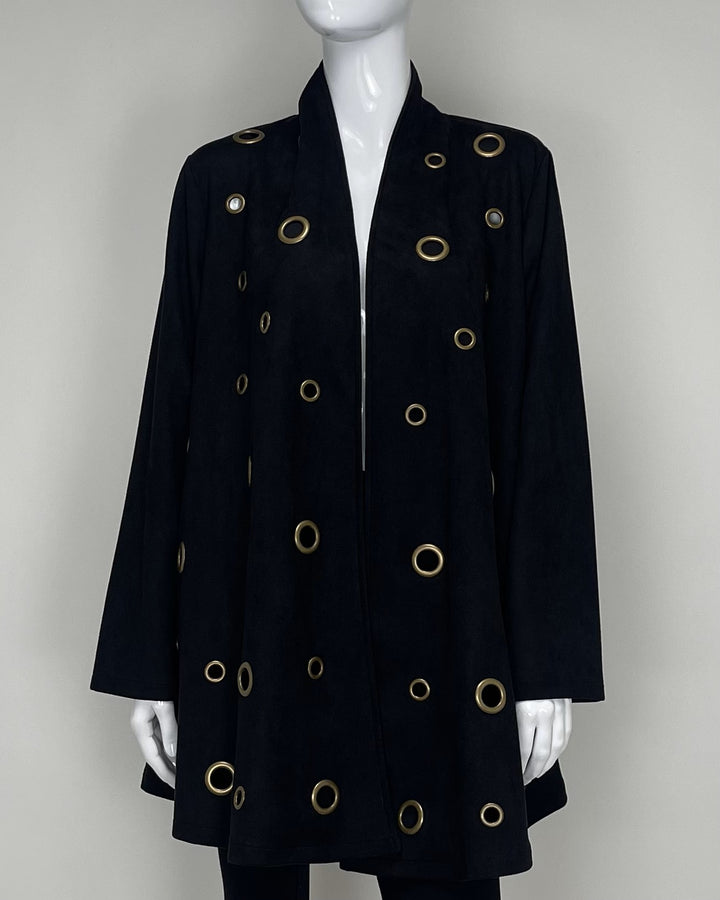 Radzoli Grommet Open Front Jacket