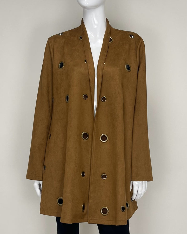 Radzoli Grommet Open Front Jacket