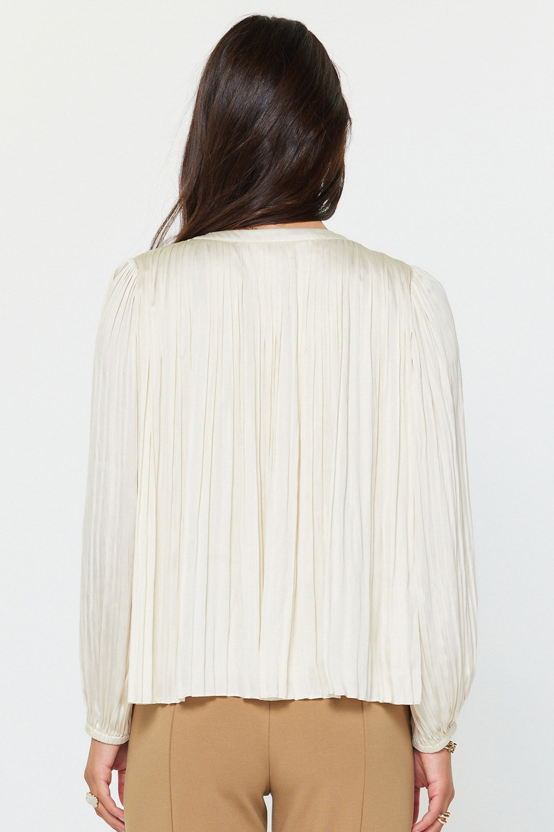 Current Air Long Sleeve Pleated Blouse