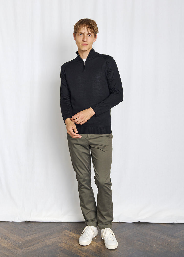Bruun & Stengade Pelle Merino Acry 1/4 Zip Sweater