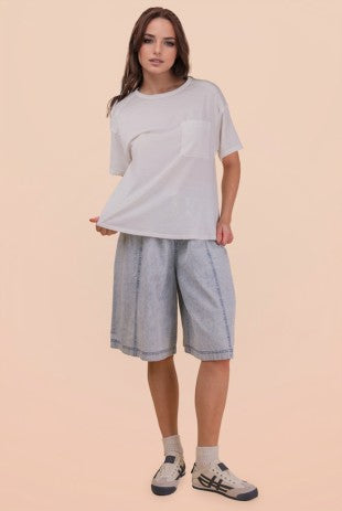 Very J Basic T-Shirt mit Vordertasche