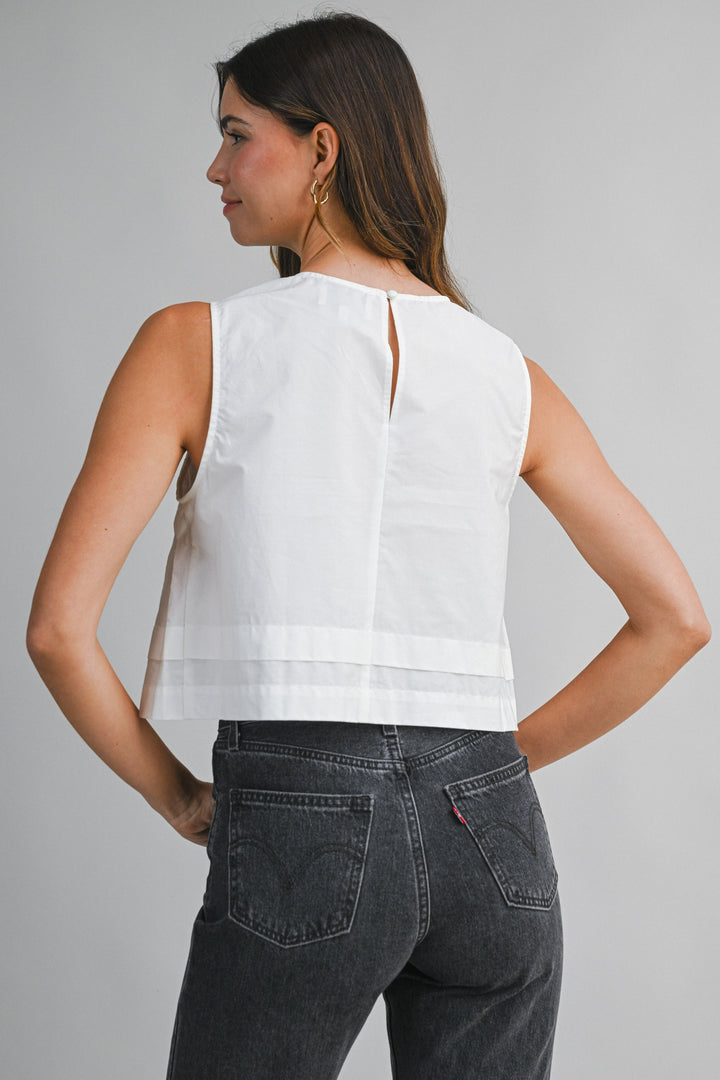 Mable Pleated Sleeveless Top