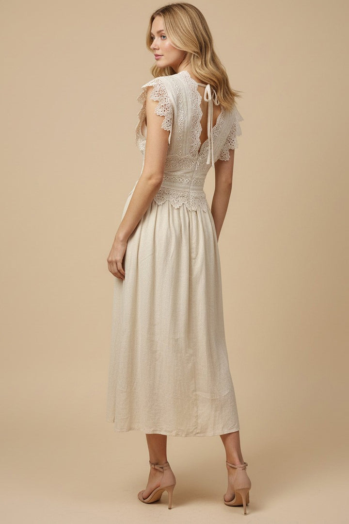 Vestis M Lace Top Midi Dress