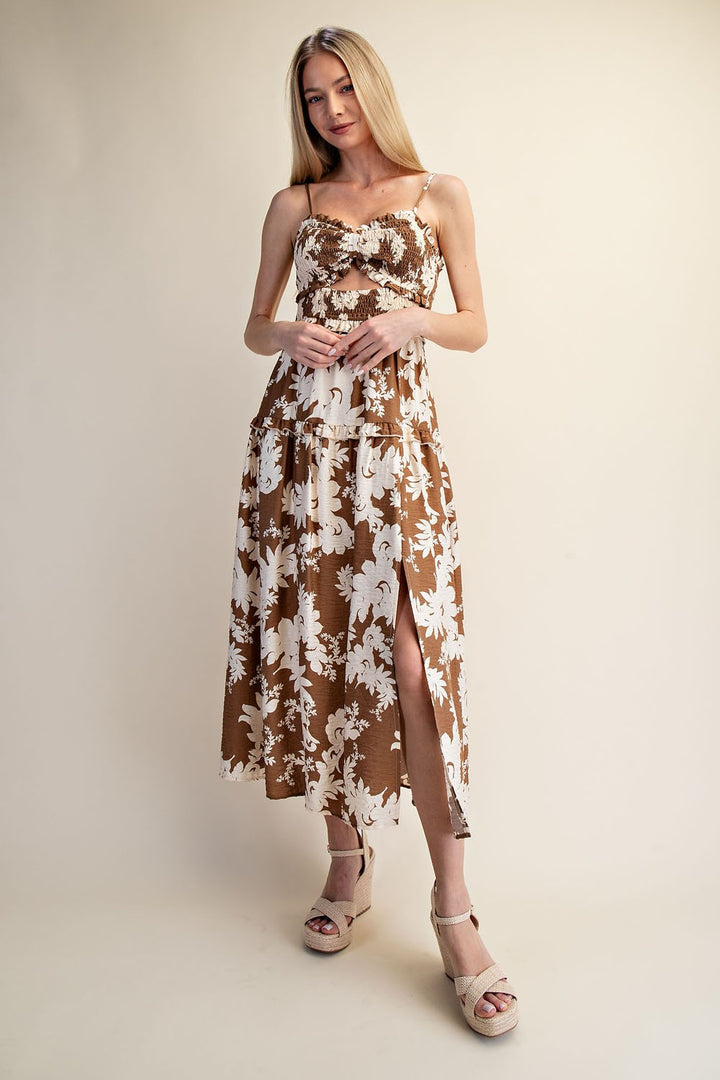 Vestis M Cocoa Bloom Smocked Maxi Dress