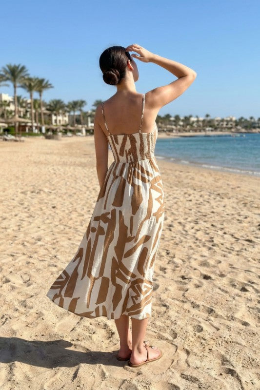 Rubienn Geometric Midi Dress