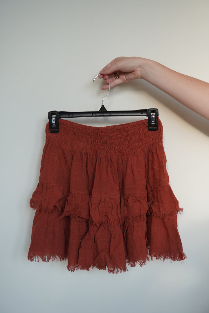 Karma Highway Cotton Patch Mini Skirt