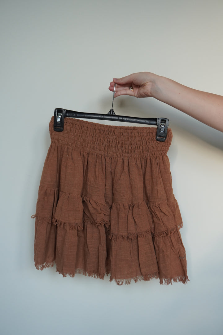 Karma Highway Cotton Patch Mini Skirt