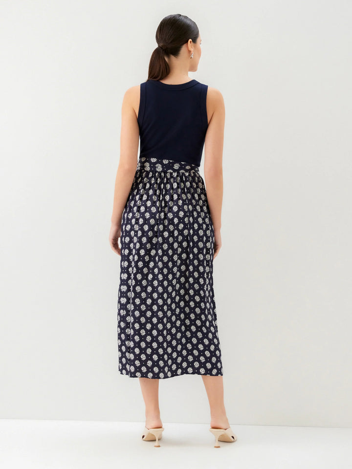 Fifteen Twenty Contrast Belted Midi Dress