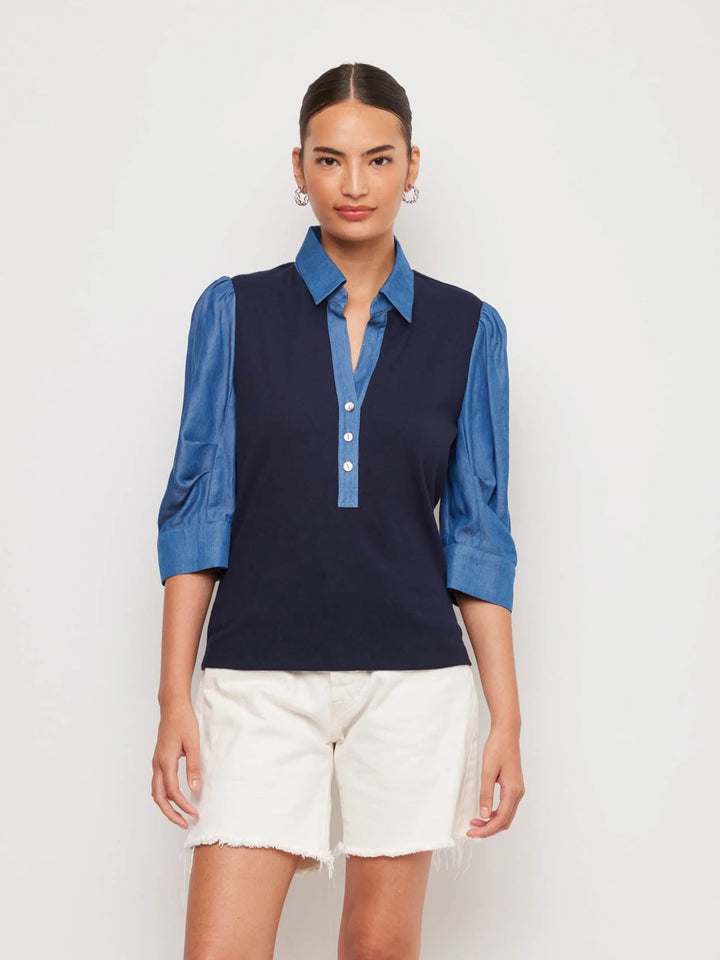 Fifteen Twenty Camden Contrast Henley Top